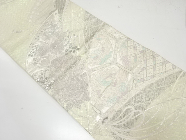 JAPANESE FUKURO OBI / WOVEN PEONY